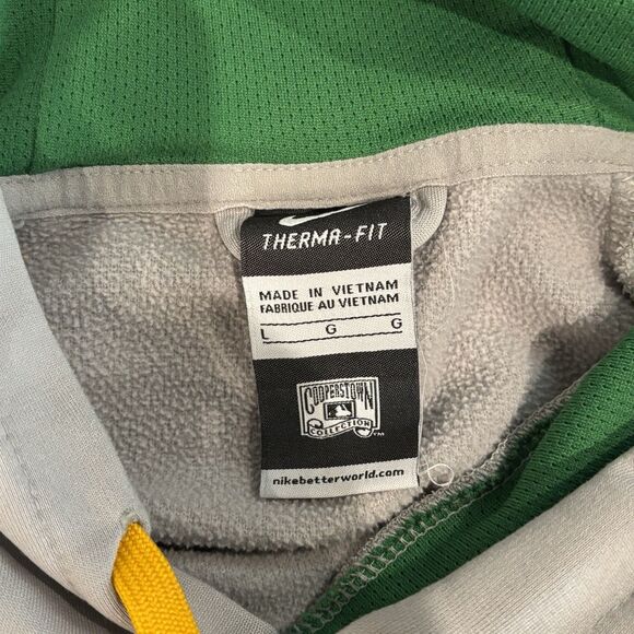 Nike Oakland Athletics Cooperstown Collection Therma-Fit Hoodie Large Gray MLB - Picture 4 of 8